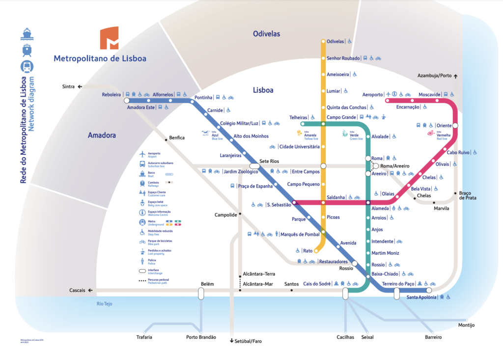 Lisbon Metro Map