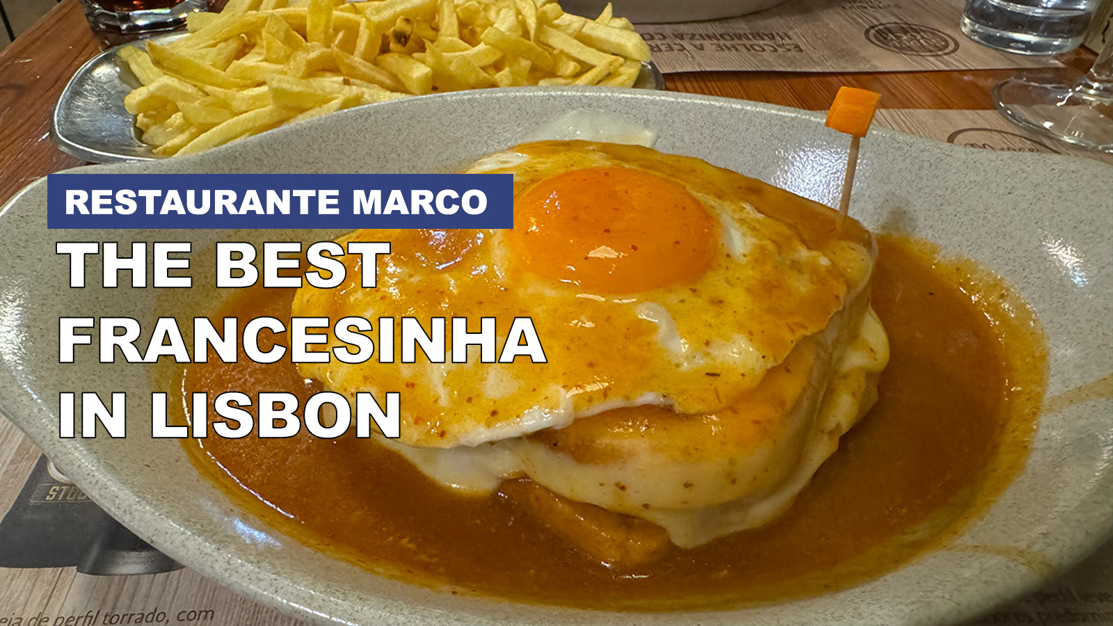 A photo of the Francesinha I had at Restaurante Marco in Lisbon.